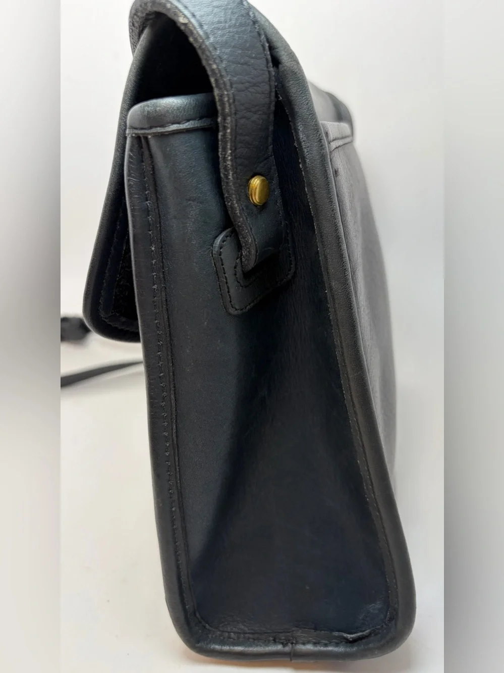 Vintage Coach Navy Mulberry Leather Crossbody made in USA 🇺🇸